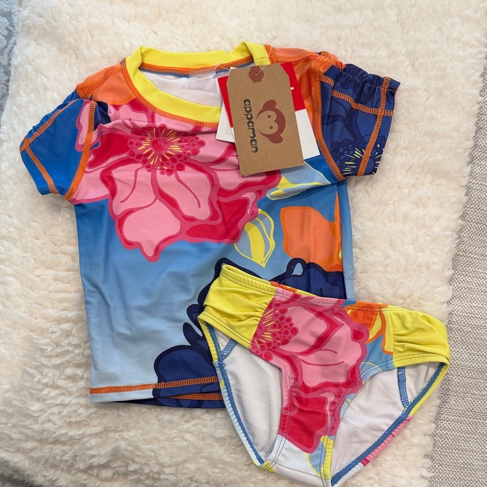Appaman Girls Zuma Floral Rash Guard Swim Set